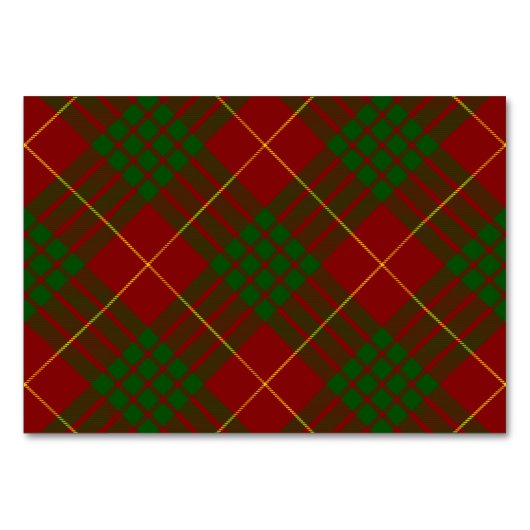 Cameron tartan red green plaid kaart (Voorkant)