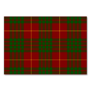 Cameron tartan red green plaid kaart