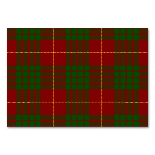 Cameron tartan red green plaid kaart (Voorkant)