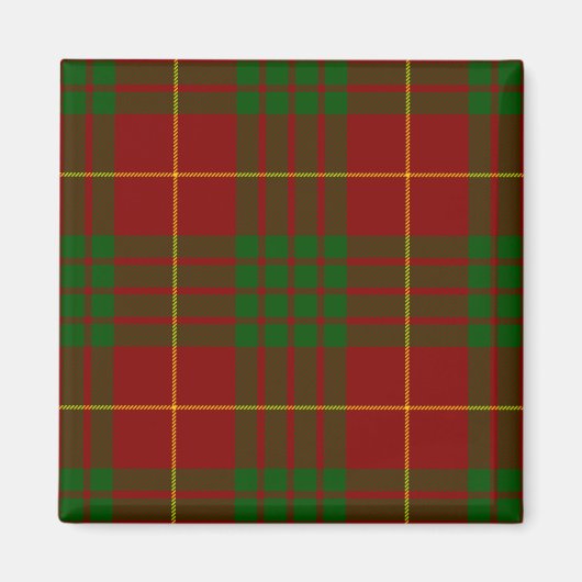 Cameron tartan red green plaid magneet (Voorkant)
