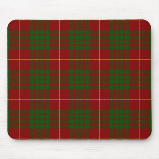 Cameron tartan red green plaid muismat (Voorkant)