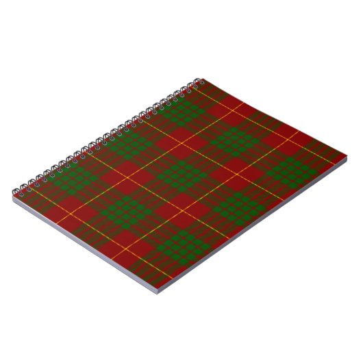Cameron tartan red green plaid notitieboek (Linkerzijde)