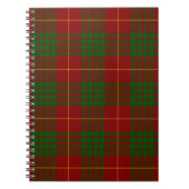 Cameron tartan red green plaid notitieboek (Voorkant)