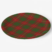 Cameron tartan red green plaid papieren bordje (Gekanteld)