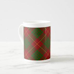 Cameron tartan red green plaid porselein kop