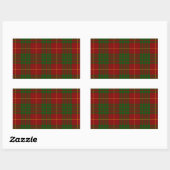 Cameron tartan red green plaid rechthoekige sticker (Vel)
