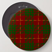 Cameron tartan red green plaid ronde button 6,0 cm (Voorkant /achterkant)