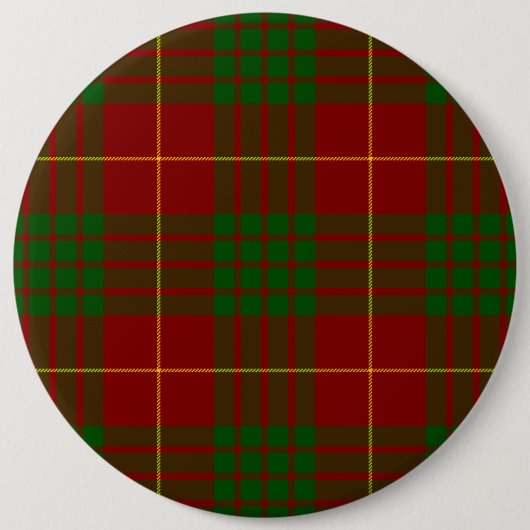 Cameron tartan red green plaid ronde button 6,0 cm (Voorkant)