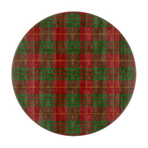 Cameron tartan red green plaid snijplank