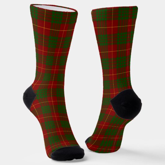 Cameron tartan red green plaid sokken (Gebogen)