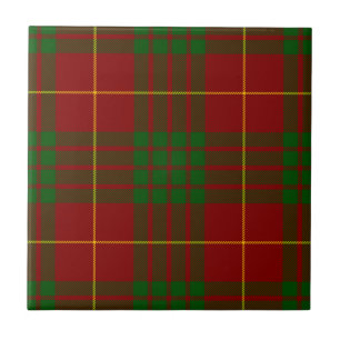 Cameron tartan red green plaid tegeltje