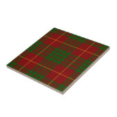 Cameron tartan red green plaid tegeltje (Zijkant)