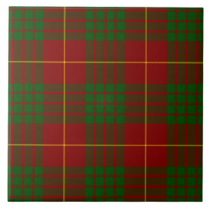 Cameron tartan red green plaid tegeltje