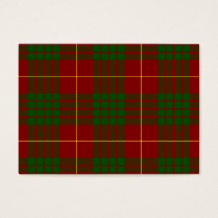 Cameron tartan red green plaid visitekaartjes