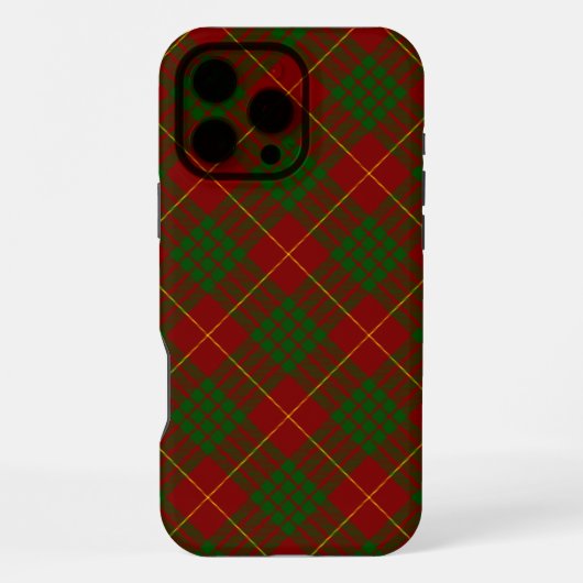 Cameron tartan rood groen geruit iPhone hoesje (Achterkant)
