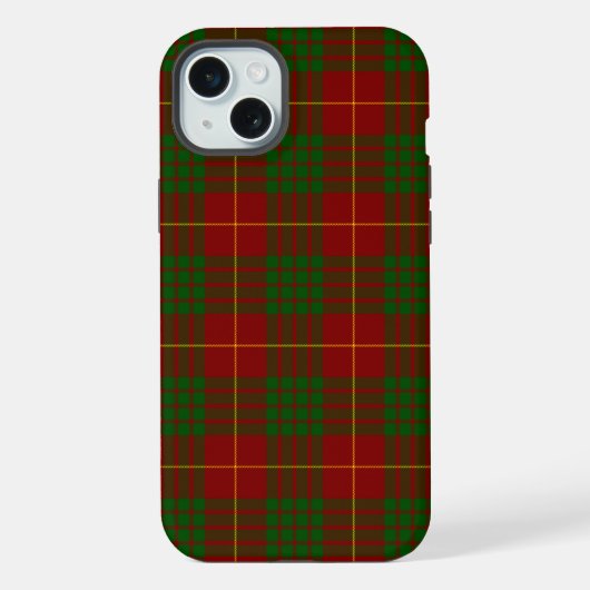 Cameron tartan rood groen geruit iPhone hoesje (Achterkant)