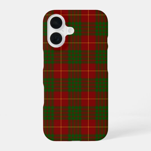 Cameron tartan rood groen plaid iPhone 16 hoesje (Achterkant)