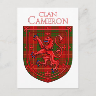 Cameron Tartan Scottish Play Lion Rampant Briefkaart