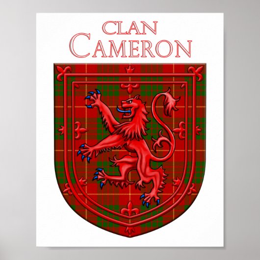 Cameron Tartan Scottish Play Lion Rampant Poster (Voorkant)