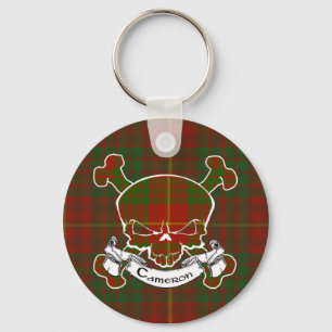 Cameron Tartan Skull Keyring Sleutelhanger
