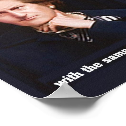 Cameron & Thatcher - Hetzelfde Poster voor ideolog (Hoek)