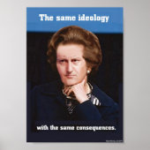 Cameron & Thatcher - Hetzelfde Poster voor ideolog (Voorkant)