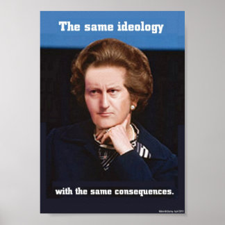 Cameron & Thatcher - Hetzelfde Poster voor ideolog