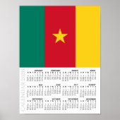Cameroon 2026 Calendar, Large, Cameroon Flag Poster (Voorkant)
