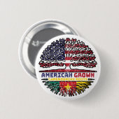 Cameroon Cameroonian American USA Verenigde Staten Ronde Button 5,7 Cm (Voorkant /achterkant)