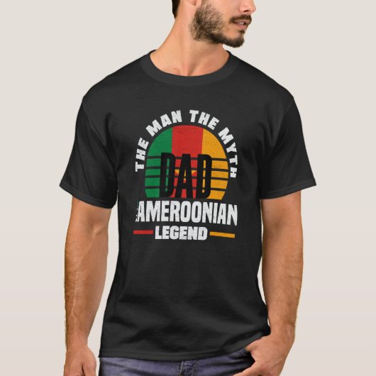 Cameroon Cameroonian Cameroon Flag Fathers Day T-shirt (Voorkant)