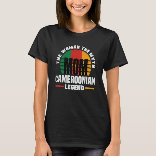 Cameroon Cameroonian Cameroon Flag Mothers Day 1 T-shirt (Voorkant)