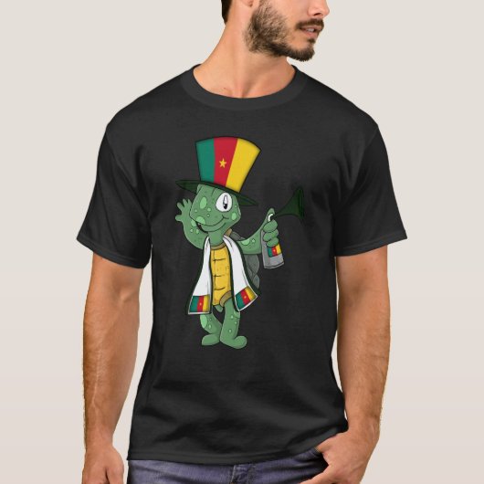 Cameroon fan turtle t-shirt (Voorkant)