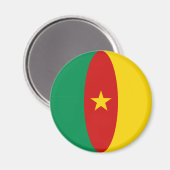 Cameroon Fisheye Flag Magnet (Voorkant / Achterkant)