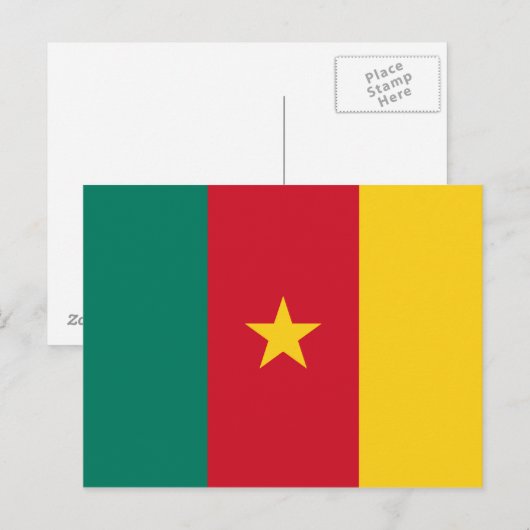 CAMEROON FLAG BRIEFKAART (Voorkant / Achterkant)