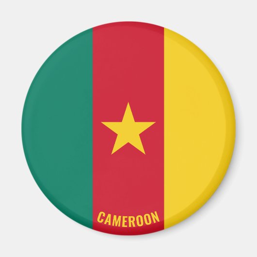 Cameroon Flag Charming Patriotic Magneet (Voorkant)