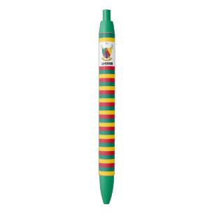Cameroon Flag Cute Patriotic Zwarte Inkt Pen