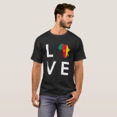 Cameroon Flag Love Africa Continent Silhouette Cam T-shirt (Voorkant volledig)