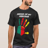 Cameroon Flag Printed Palm T-shirt (Voorkant)