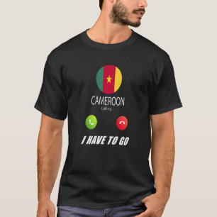 Cameroon Flag Souvenir Cameroon roept op tot T-shirt