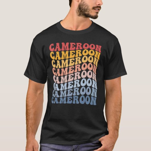 Cameroon Groovy Retro Cameroonian T-shirt (Voorkant)