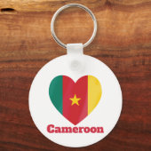 Cameroon Heart Flag Sleutelhanger (Voorkant)