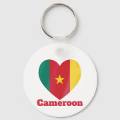 Cameroon Heart Flag Sleutelhanger (Achterkant)