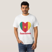 Cameroon Heart Flag T-Shirt (Voorkant volledig)