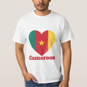 Cameroon Heart Flag T-Shirt