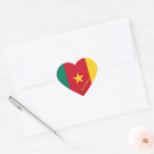 Cameroon Heart Sticker, Patriottische Kameroense v Hart Sticker (Envelop)