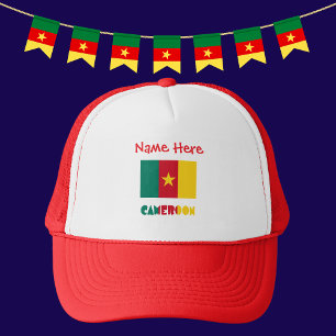 Cameroon Kameroense Vlag Rood Personalisatie Trucker Pet