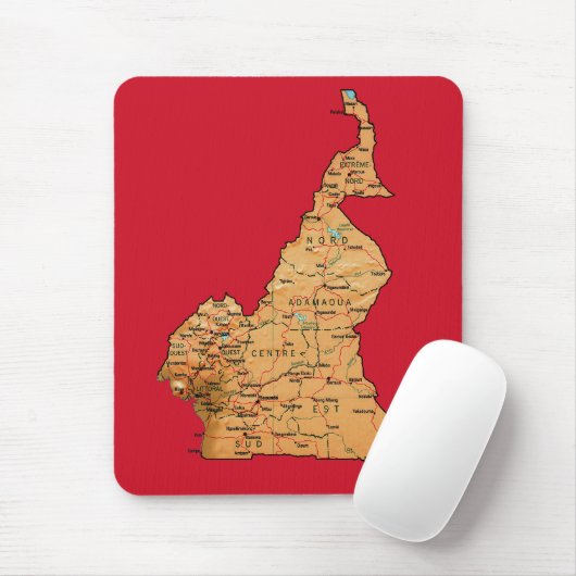 Cameroon Map Mousepad Muismat (Met muis)