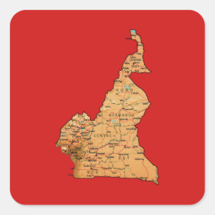 Cameroon Map Sticker