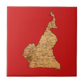 Cameroon Map Tile Tegeltje (Voorkant)