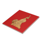 Cameroon Map Tile Tegeltje (Zijkant)